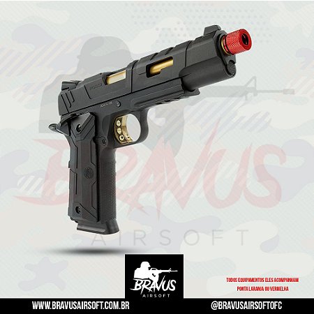 PISTOLA AIRSOFT GBB 1911 REDWINGS GOLD - ROSSI