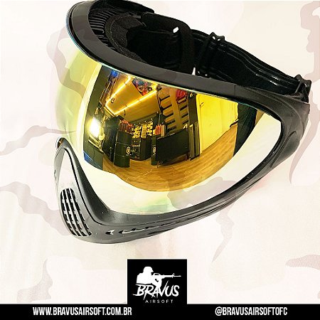 MÁSCARA DE AIRSOFT FULL FACE FMA COM LENTE DYE I4 GOLD