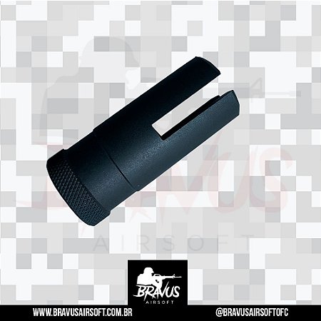 FLASH HIDER PEQUENO PARA RIFLE AIRSOFT ALUMÍNIO