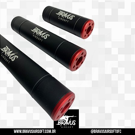 SILENCIADOR/ SUPRESSOR PARA RIFLES OU PISTOLAS - BRAVUS AIRSOFT