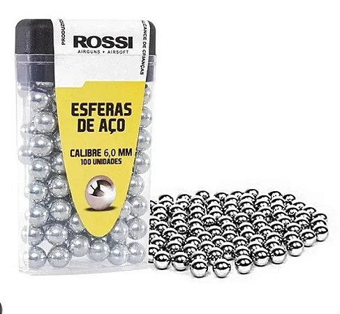 ESFERA DE AÇO 6mm 100 UNIDADES - ROSSI