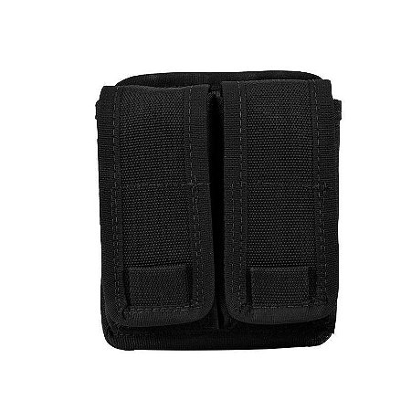 PORTA CARREGADOR DUPLO PT C/ VELCRO - PRETO