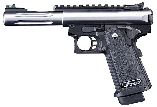 PISTOLA DE AIRSOFT GBB GALAXY HI-CAPA SERIES PREMIUM S SLIDE R BLOWBACK0 SILVER - WE