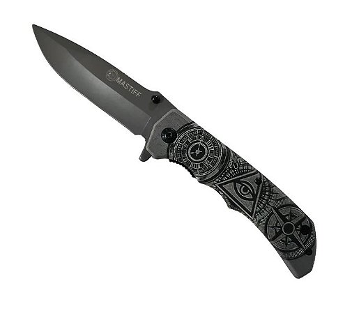 Canivete Semiautomático Aço Inox Iluminati - Mastiff