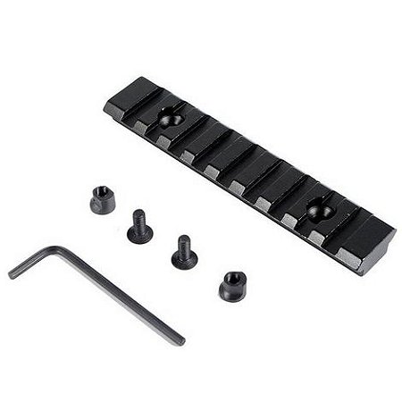 Trilho Metal 9(10cm) Slots Preto p/ Keymod