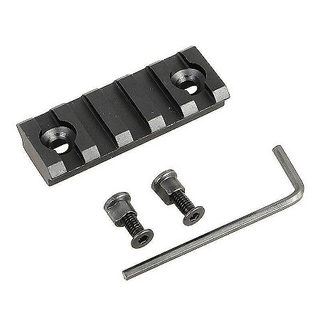 Trilho Metal 5(5cm) Slots Preto p/ Keymod