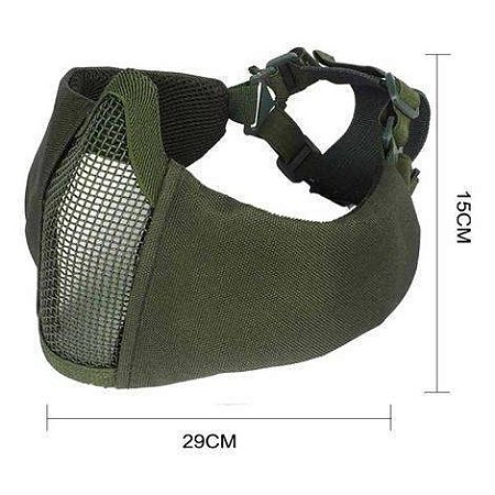 Máscara Airsoft Mod. Confort c/ Proteção Orelha - VERDE