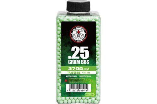 G&G .25g GREEN TRACER 2700 BBS BOTTLE