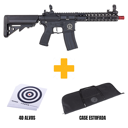 ROSSI AR15 NEPTUNE 9 PMC ET ELÉT. 6MM + 40 ALVOS + CAPA DE TECIDO ESTOFADA