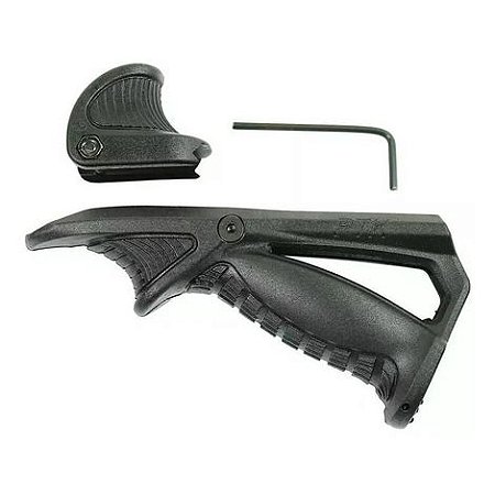 FRONT GRIP ANGULAR MODELO PTK C/ APOIO POLEGAR - PRETO