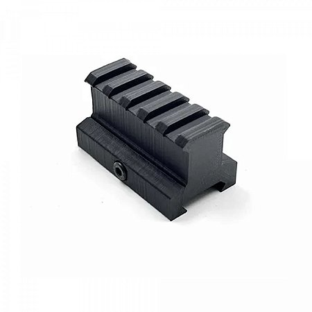 Elevador de Trilho Picatinny 20mm - 5 Slots 30x55mm Preto
