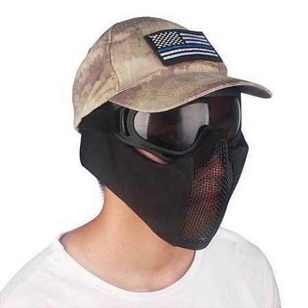 Máscara Airsoft Mod. Confort c/ Proteção Orelha