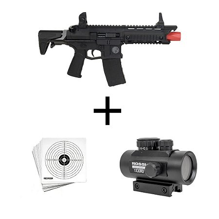 CARABINA DE PRESSÃO ROSSI AR15 DRAGON FULL AUTO CO2 4,5 MM