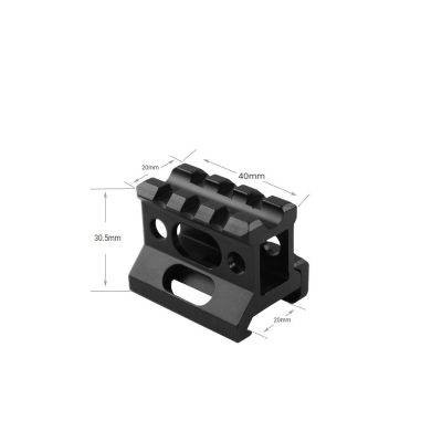 Elevador de Trilho 22mm 3 Slots c/ Janela de Inspeção
