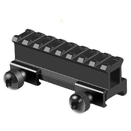 Elevador de trilho 22mm Preto - 8 Slots(9CM) comprimento