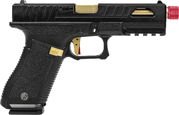 PISTOLA AIRSOFT R17 CUSTOM GOLD GAS BLOWBACK 6,0MM