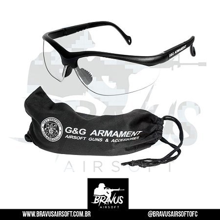 ÓCULOS DE PROTEÇÃO LENTES TRANSPARENTES - G&G