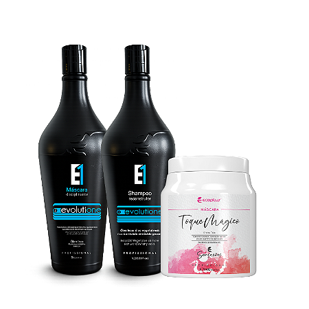 Combo Shampoo Evolutione + Máscara Disciplinante Evolutione + Máscara Sensações