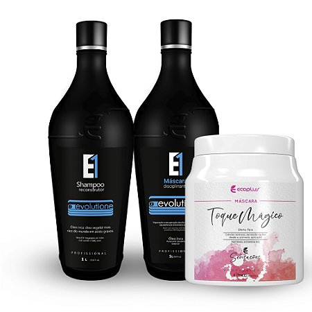 Combo Shampoo Evolutione + Máscara Disciplinante Evolutione + Máscara Sensações
