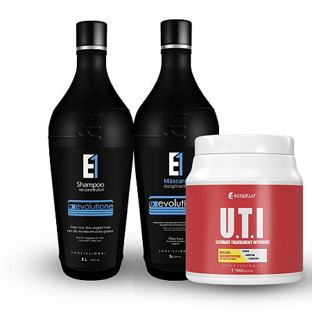 Combo Shampoo Evolutione + Máscara Disciplinante Evolutione + Máscara UTI Capilar