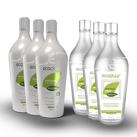 3 Kits Shampoo Argan + Máscara Disciplinante AminoPro NutriHair