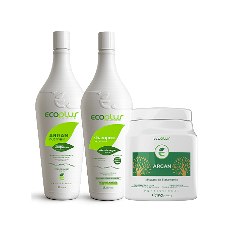 Combo Shampoo Argan + Máscara Disciplinante Argan + Máscara Reconstrutora Argan
