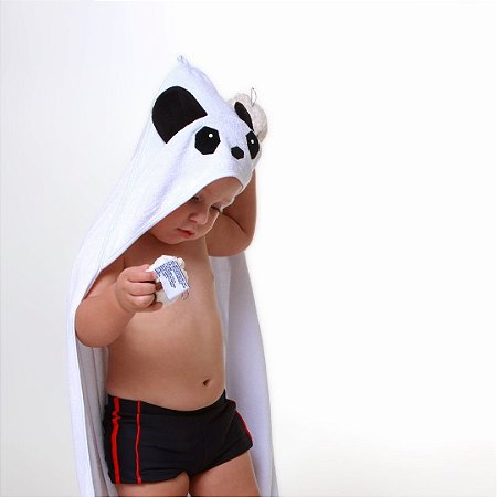 Toalha de Banho com Capuz - Panda