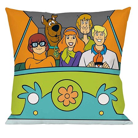 Capa Almofada Poliéster Hanna Barbera Scooby Doo e Amigos na Máquina do Mistério