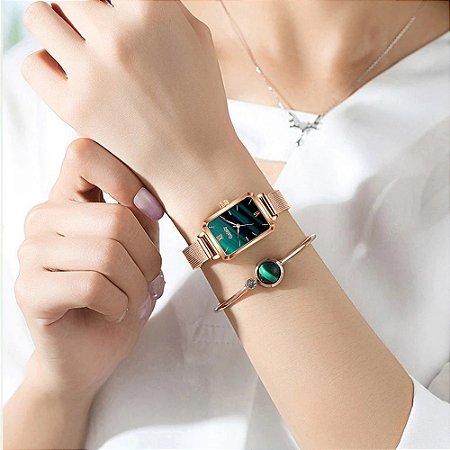 Relógio feminino  Bracelet  pulseira de malha Gaiety