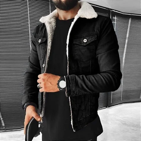 🧥 Jaqueta Jeans Masculina Forrada com Lã | Estilo & Conforto no Frio!