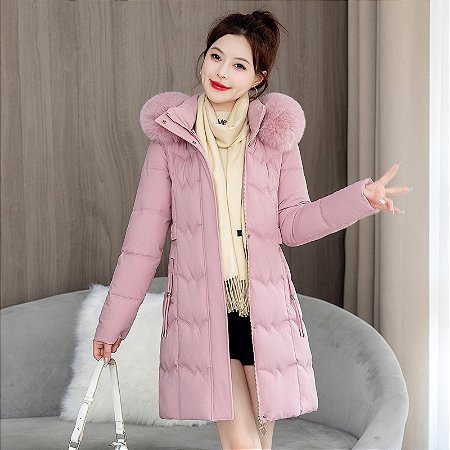 Jaqueta Parka Longa Casaco feminino | Jaqueta de Neve Acolchoado Com Capuz