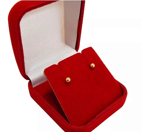 Brinco de bolinha 3mm ouro 18k