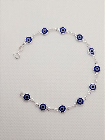 Pulseira olho grego azul escuro