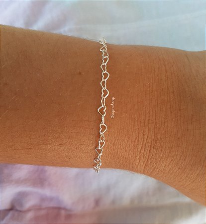 Pulseira elos corações
