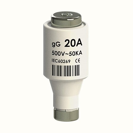 Fusível Diazed DZ 20A 500V - Classe gL/gG Norma IEC 60269