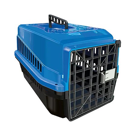 Caixa de Transporte Mec Pet para Cães e Gatos Azul