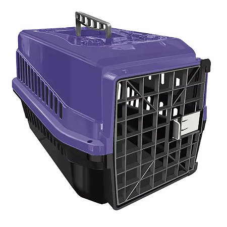 Caixa de Transporte Mec Pet para Cães e Gatos Lilás