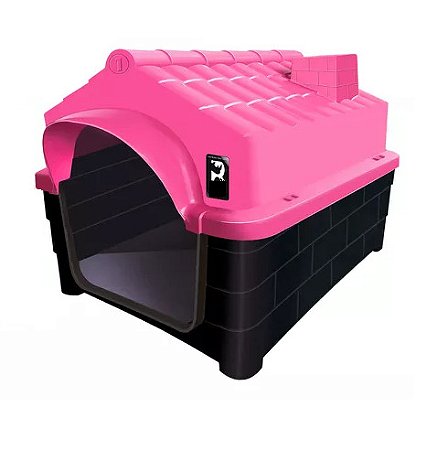 Casa Rinopet de Plástico para Cães Rosa