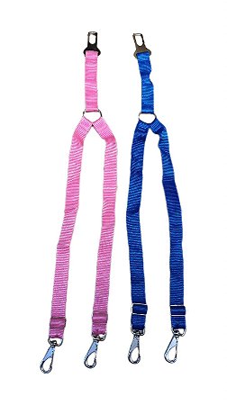 Cinto de Segurança Duplo para Cães de Nylon 50cm