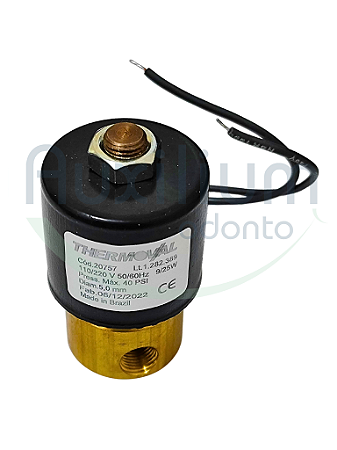 Válvula Solenoide Autoclave Alt,Evomax,Xdent 2 Vias NF 1/8 Bivolt