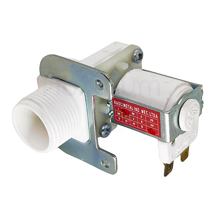 VALVULA SOLENOIDE 24V 3/4 SAIDA C/ ROSCA BOMBA VACUO GNATUS/SAEVO/DABI/D700