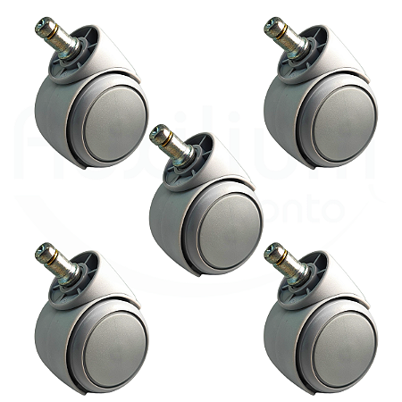 KIT 5 RODÍZIOS PARA MOCHO CINZA FIX MOLA