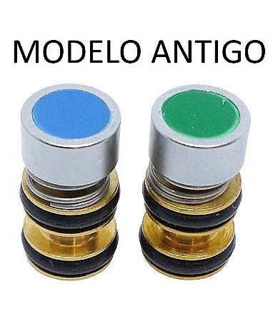 Kit Botão Seringa Tríplice Dabi Mod Antigo - Verde E Azul