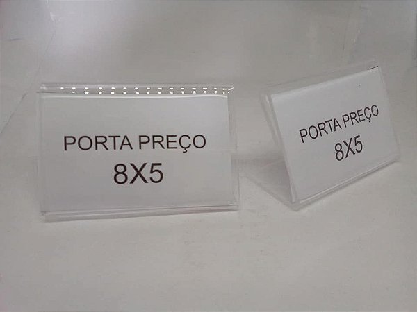 Porta preço em acrílico 8x5 com 50 unidades