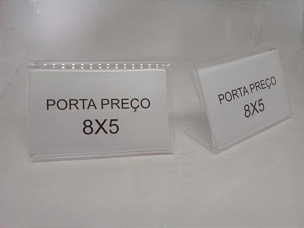 Porta preço em acrílico 8x5 com 50 unidades