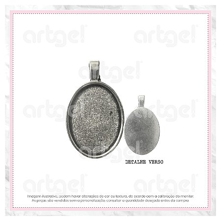 Base Metal Oval Liso Pequeno