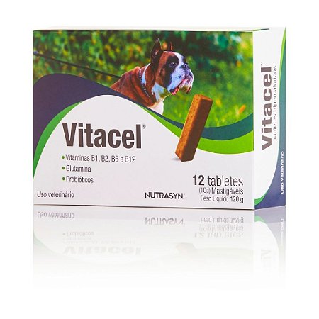 Vitacel Cães 12 Tabletes Mastigáveis