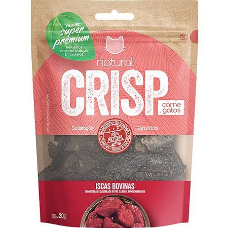 Snack Natural Crisp Gato Iscas Bovina 20g