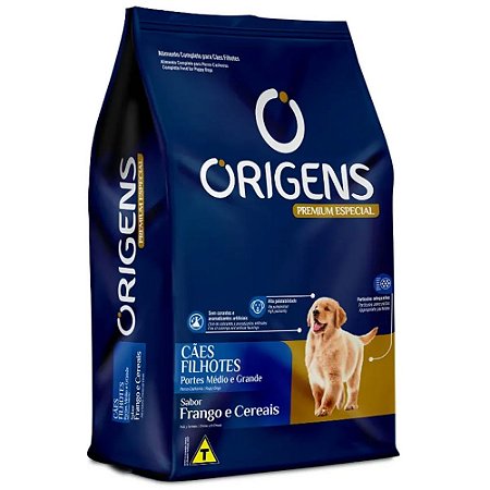 Origens Cão Filhote Frango Raças Médias e Grandes 3kg
