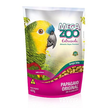 Mega Zoo Extrusado Papagaio Large Am16 600g